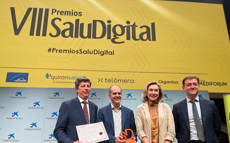 El robot Adamo de Fundación Rioja Salud recibe el reconocimiento a la originalidad tecnológica en los Premios SaluDigital